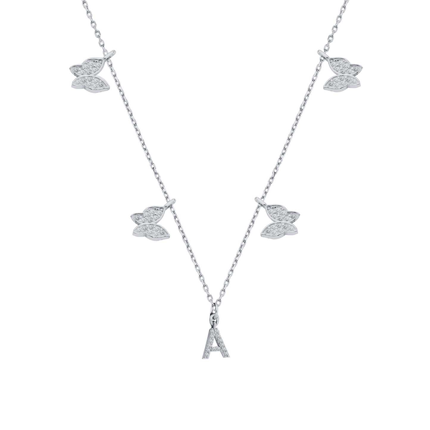 Marbella | Schmetterlings Buchstabenkette 925 Silber