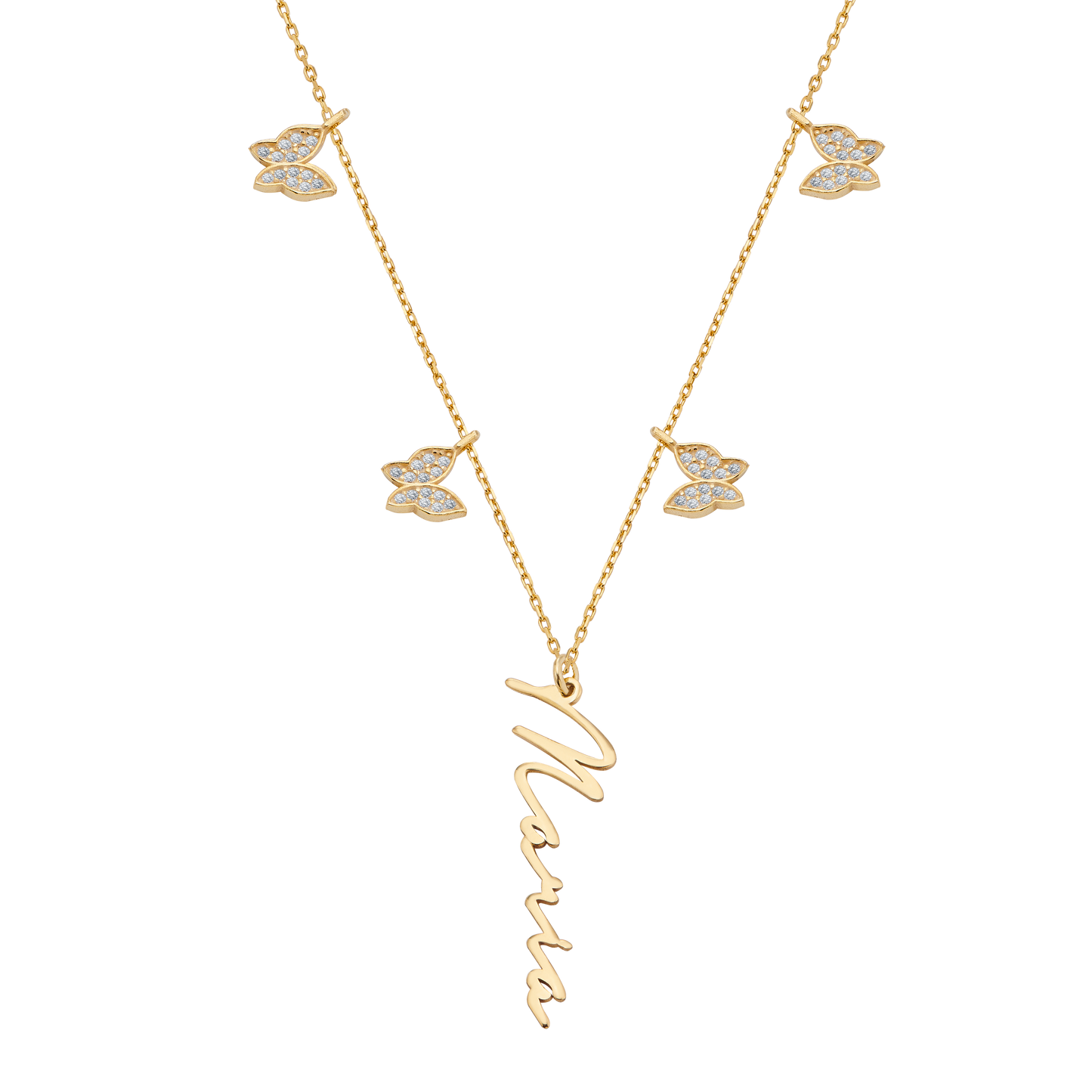 Manila | Schmetterlings Signatur Kette 925 Silber