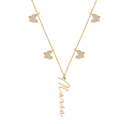 Manila | Schmetterlings Signatur Kette 925 Silber