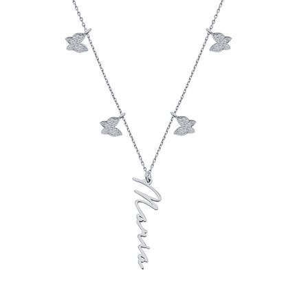 Manila | Schmetterlings Signatur Kette 925 Silber